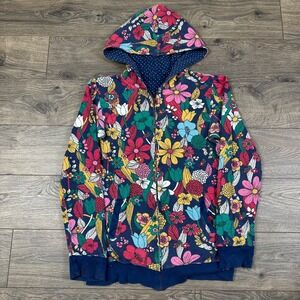 Vintage Lost Skateboards Sweatshirt Adult Small Floral Polka Dot Reversible Surf